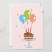 Cute Dog Puppy Thmed Kind Birthday Party Kaart (Achterkant)