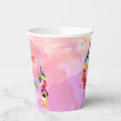 Cute Dog Puppy Thmed Kind Birthday Party Papieren Bekers (Links)