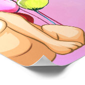 Cute Dog Puppy Thmed Kind Birthday Party Poster (Hoek)