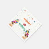 Cute Dog Puppy Thmed Kind Birthday Party Servet (Hoek)