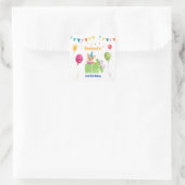 Cute Dog Puppy Thmed Kind Birthday Party Vierkante Sticker (Tas)