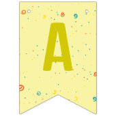 Cute Dog Puppy Thmed Kind Birthday Party Vlaggetjes (Derde vlag)