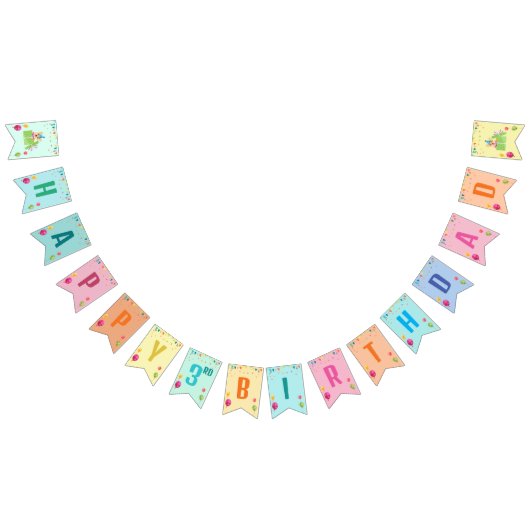 Cute Dog Puppy Thmed Kind Birthday Party Vlaggetjes (Alle)