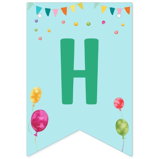 Cute Dog Puppy Thmed Kind Birthday Party Vlaggetjes (Tweede vlag)