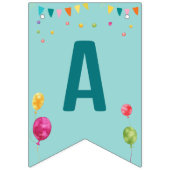 Cute Dog Puppy Thmed Kind Birthday Party Vlaggetjes (Derde vlag)