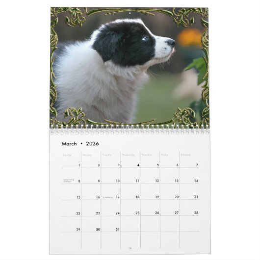 Cute Dog Puppy to Adulthood Kerstmis Kalender (Mar 2026)