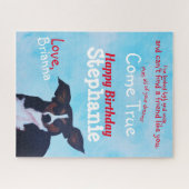 Cute Dog Puzzle Birthday Kaart Legpuzzel (Horizontaal)