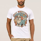 Cute Dog Quote – Stay Pawsitive and Smile More T-shirt (Voorkant)
