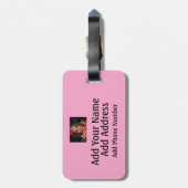 Cute Dog Reisbare afbeelding Aanpasbare Foto Bagagelabel (Achterkant verticaal)