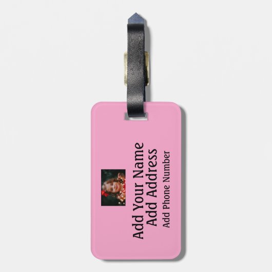 Cute Dog Reisbare afbeelding Aanpasbare Foto Bagagelabel (Achterkant verticaal)