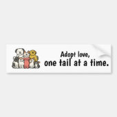 Cute Dog Rescue Sticker - One Tail at a Time  (Voorkant)