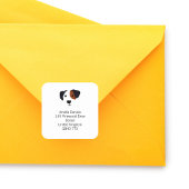 Cute Dog Return Address Vierkante Sticker