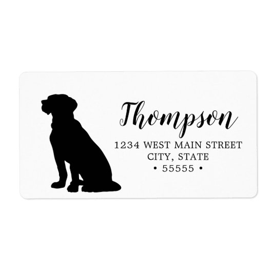 Cute Dog Return Label (Voorkant)