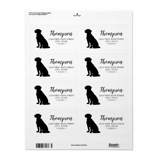Cute Dog Return Label (Full Sheet)