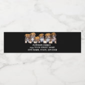 Cute Dog Return Label Waterfles Etiket (Enkel label)