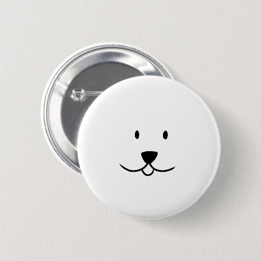 Cute dog ronde button 5,7 cm (Voorkant /achterkant)