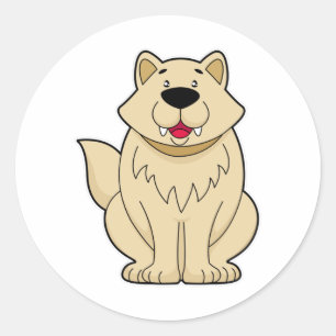 Cute Dog Ronde Sticker