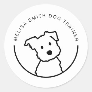 Cute Dog Ronde Sticker