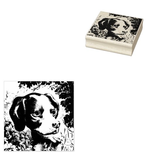 Cute dog rubberstempel (Gestempeld)