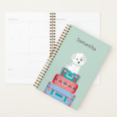 Cute Dog Sat on Suitcases Personated Planner (Display)