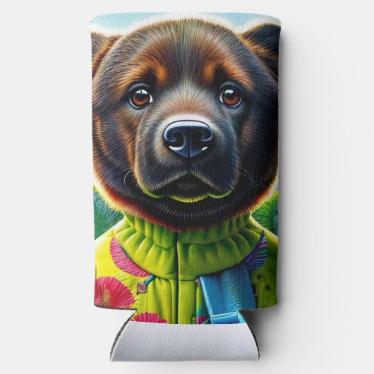 Cute dog seltzer blikjeskoeler (Achterkant)