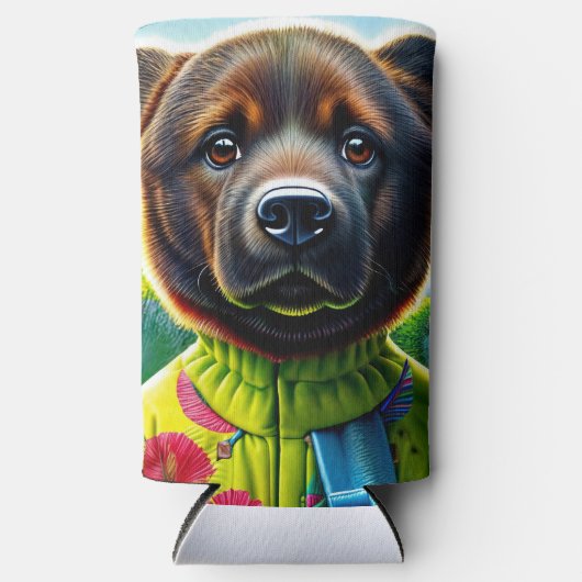 Cute dog seltzer blikjeskoeler (Voorkant)