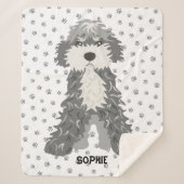 Cute Dog Sherpa Deken (Voorkant)