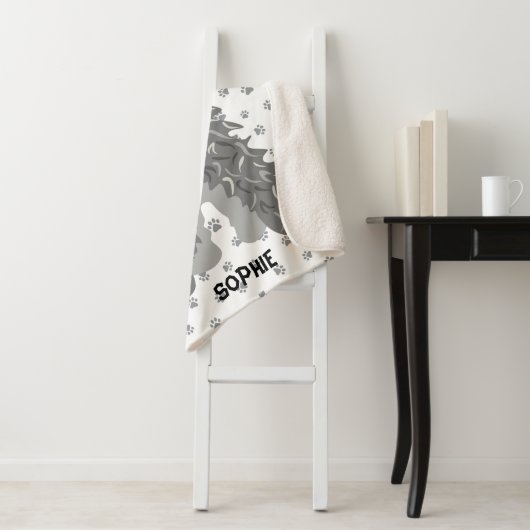 Cute Dog Sherpa Deken (In situ)