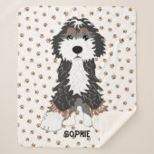 Cute Dog Sherpa Deken (Voorkant)