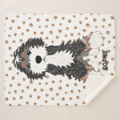 Cute Dog Sherpa Deken (Voorkant (horizontaal))