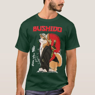 Cute dog shiba in u samuray bushido way t-shirt
