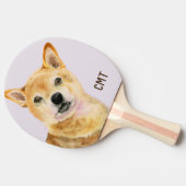 Cute Dog, Shiba Inu Dog Art, Monogram Tafeltennisbatje (Zijkant)