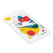 Cute dog sits in colorful art space magneet (Rechterzijde)