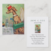 Cute Dog Sitter/Dog Walker  Visitekaartje (Voorkant / Achterkant)