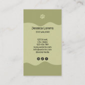 Cute Dog Sitter, Pet Groomer, Dog Walker Visitekaartje (Achterkant)