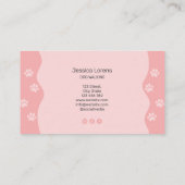 Cute Dog Sitter, Pet Groomer, Dog Walker Visitekaartje (Achterkant)