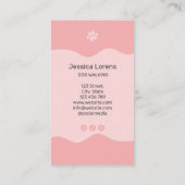 Cute Dog Sitter, Pet Groomer, Dog Walker Visitekaartje (Achterkant)