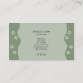 Cute Dog Sitter, Pet Groomer, Dog Walker Visitekaartje (Achterkant)