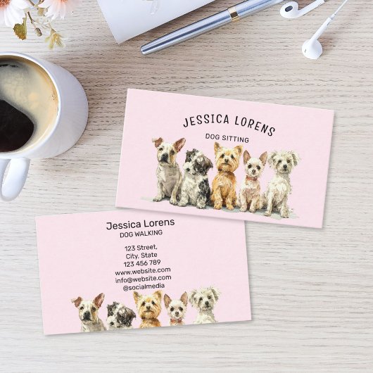 Cute Dog Sitter, Pet Groomer, Veterinarian, Puppy Visitekaartje