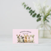 Cute Dog Sitter, Pet Groomer, Veterinarian, Puppy Visitekaartje (Staand voorkant)