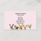 Cute Dog Sitter, Pet Groomer, Veterinarian, Puppy Visitekaartje (Achterkant)