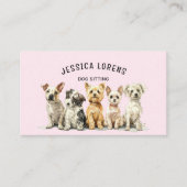 Cute Dog Sitter, Pet Groomer, Veterinarian, Puppy Visitekaartje (Voorkant)