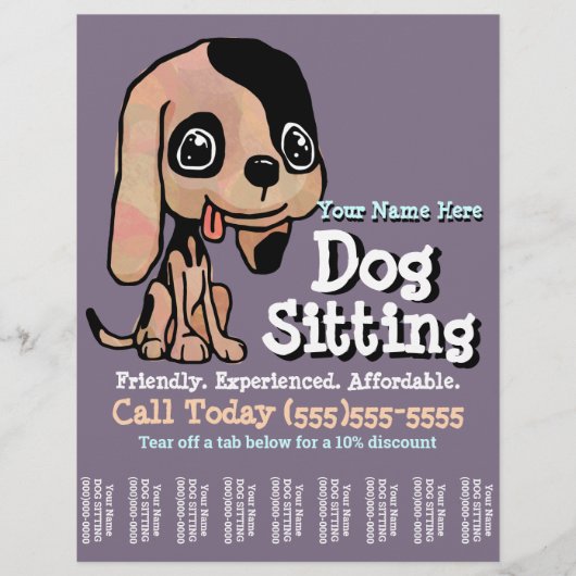 Cute DOG Sitting Flyer-Sjabloon Flyer (Voorkant)