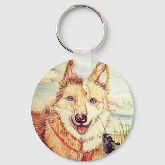 Cute Dog Sketch Sleutelhanger (Voorkant)