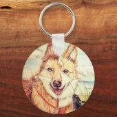 Cute Dog Sketch Sleutelhanger (Voorkant)