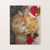 Cute dog slaappelaar teddybeer legpuzzel (Verticaal)