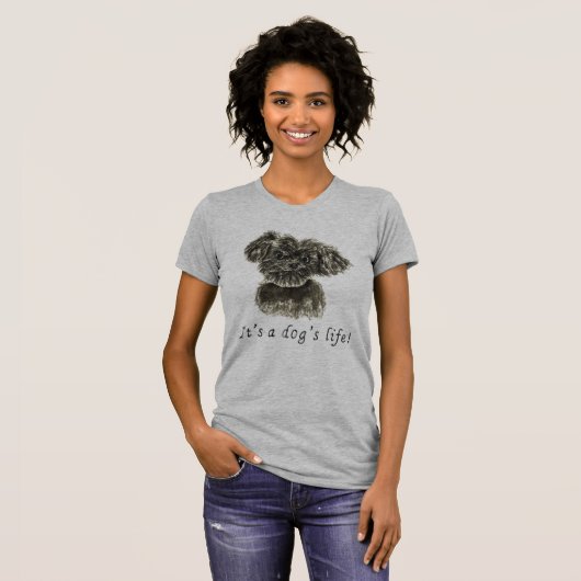 Cute Dog Slogan Funny Schnauzer Puppy afbeelding T-shirt (Voorkant volledig)