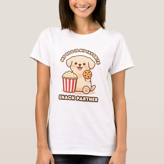 Cute Dog Snack Partner Design for Dog Lovers T-shirt (Voorkant)