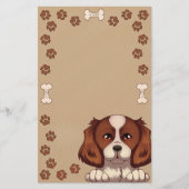 Cute Dog Stationery Briefpapier (Voorkant)