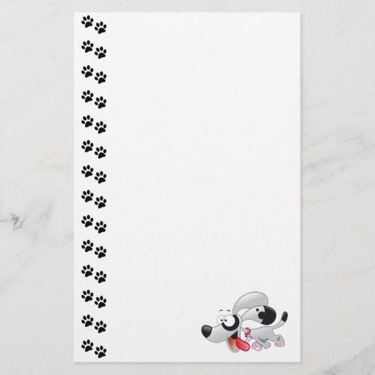 Cute Dog Stationery Briefpapier (Voorkant)